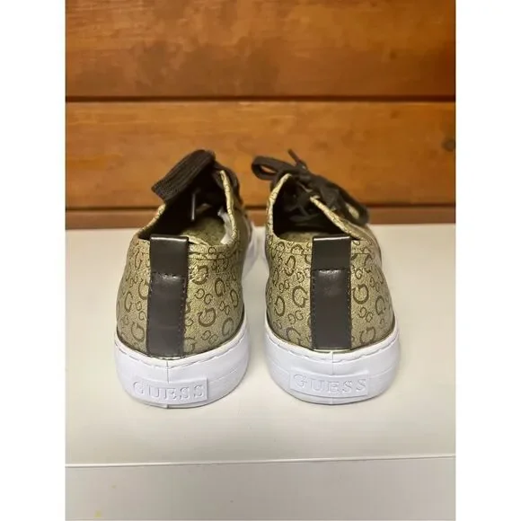 *GORGEOUS* Gold Guess Signature Womans Sneakers Size 7​ - Picture 6 of 13